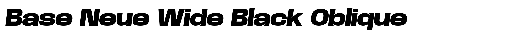 Base Neue Wide Black Oblique image